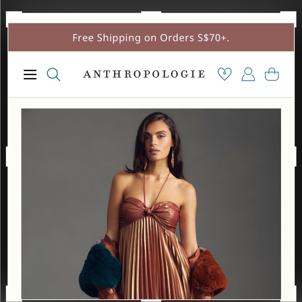 BY ANTHROPOLOGIE PLISSÉ HALTER DRESS
 
 CRIMSON
: XS